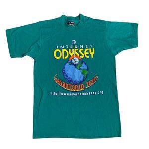 Vintage 90s San Antonio Texas Internet Odyssey Shirt Single Stitch Microsoft